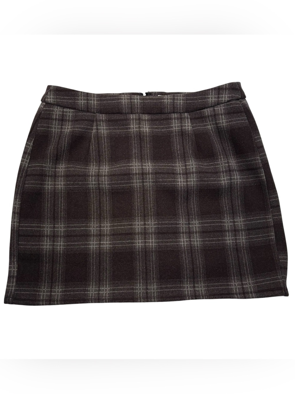 Commense Brown Tartan Plaid Lined Mini Skirt Skort NWT Academia School Y2K M